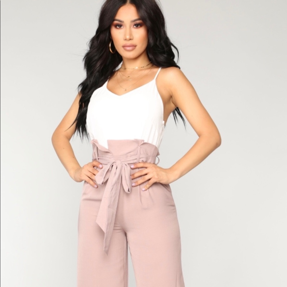 Fashion Nova “She’s So Lucky” Jumpsuit size S